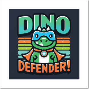 Kawaii Dino Dinousaur Superhero Super Hero Tribute - anime cute cat japanese kawaii food kawaii animals children gift idea kids kid gift idea Posters and Art